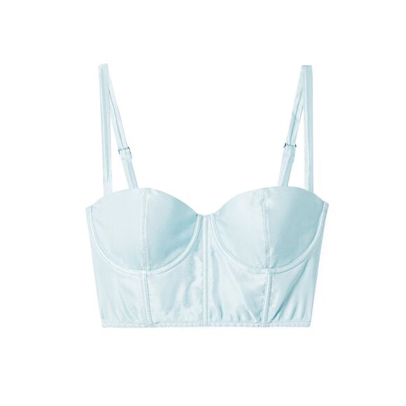 Fleur Du Mal Balconette Bustier Top - S - Whisper Mint - Picture 1 of 5
